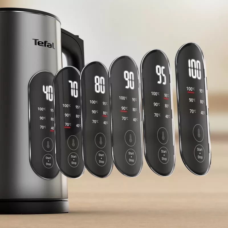 Tefal Selection KI871DE0 electric kettle 1.7 L 1500 W Black, Stainless steel