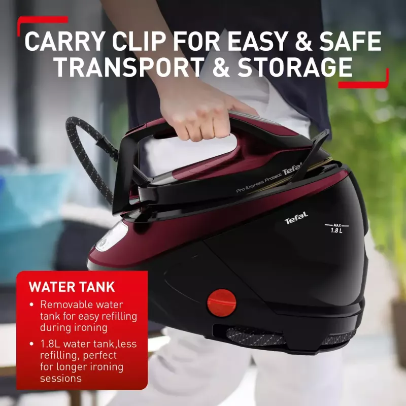 Tefal Pro Express Protect GV9230 2600 W 1.8 L Black, Burgundy
