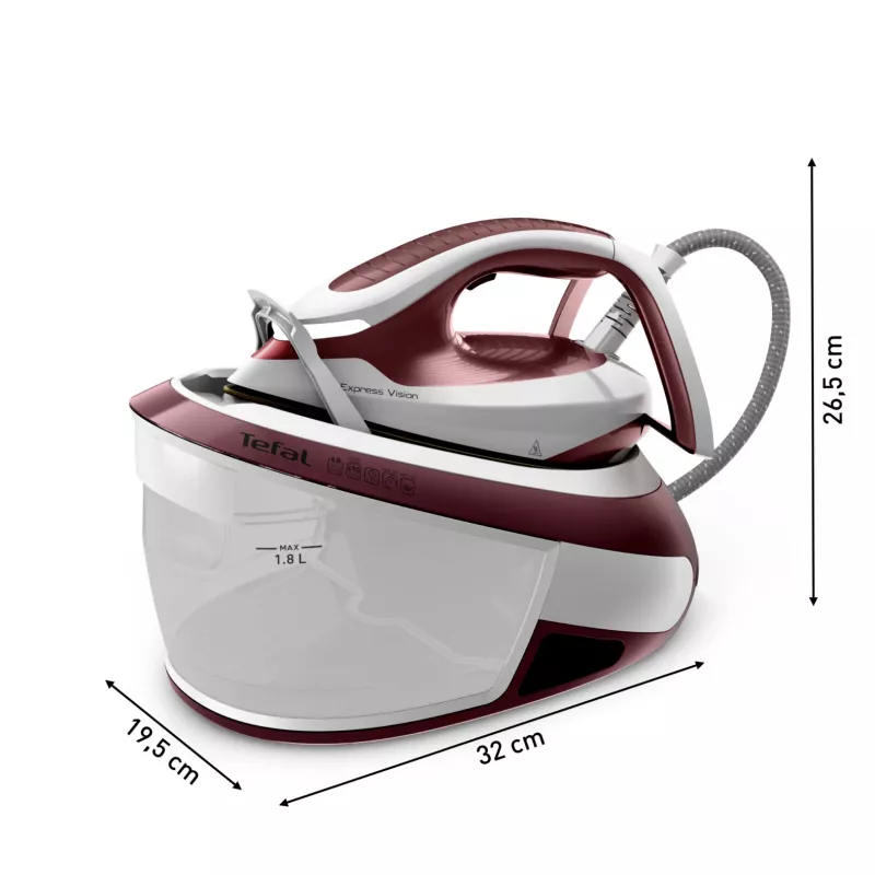 Tefal Express Vision SV8150 2800 W 1.8 L Durilium AirGlide Autoclean soleplate Red, White
