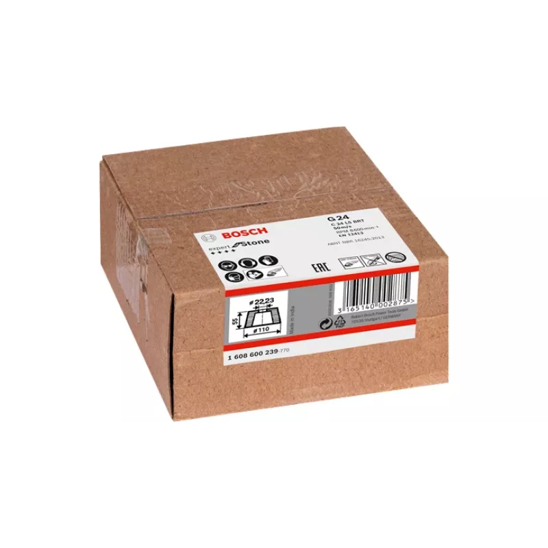 Bosch 1608600239 conical cup grinding wheel for stone, 90 x 110 x 55 mm