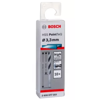 Twist Drill Bit Bosch HSS PointTeQ 3.3mm