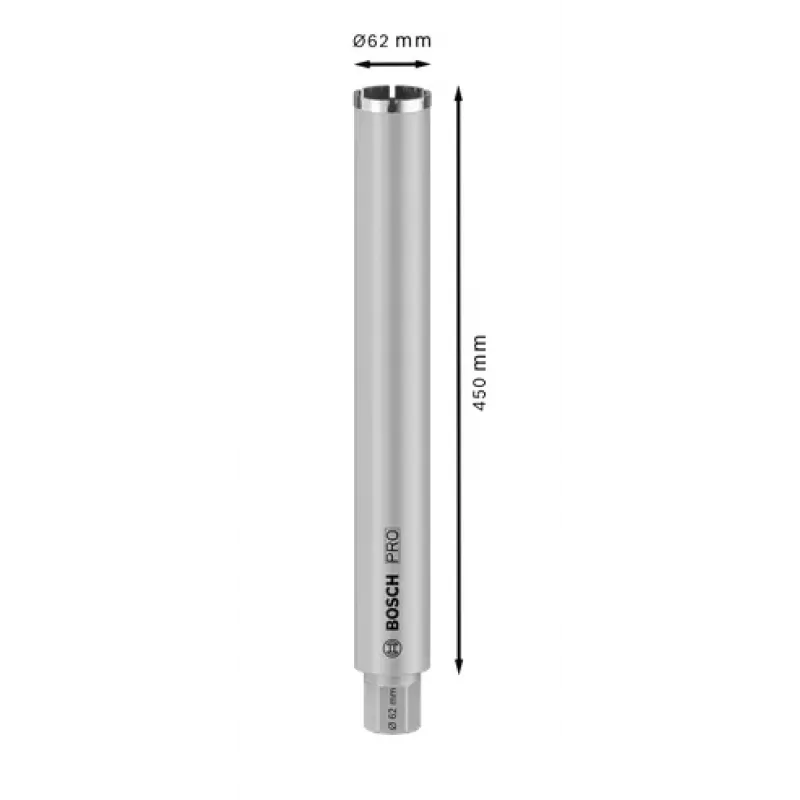 Diamond core drill bit Bosch Standard for Concrete, core cutter for concrete, 62 mm