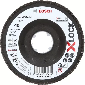 Bosch 2 608 619 197 angle grinder accessory Flap disc
