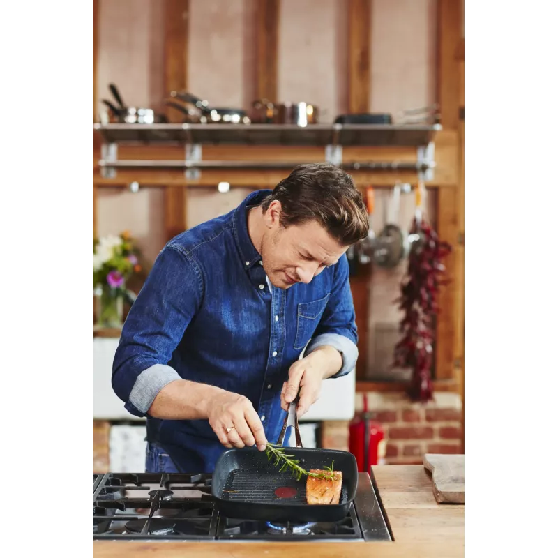 Tefal Jamie Oliver E24541 square 2.5 L black baking dish — bottom Ø 17.5 cm, size 290×458 mm