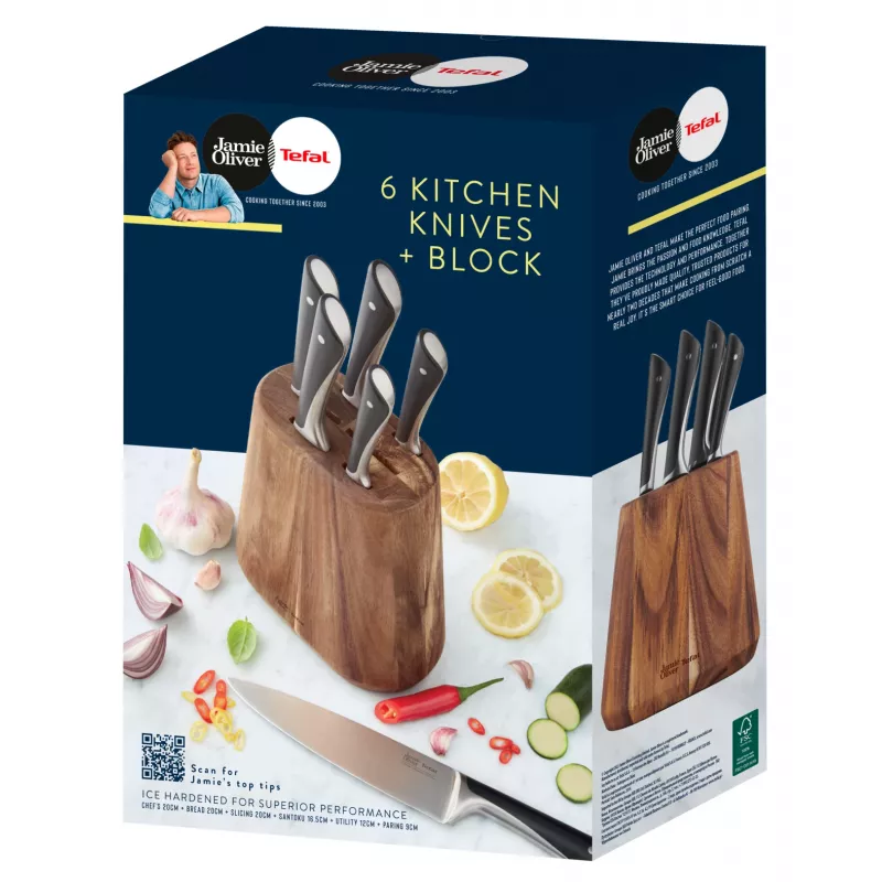 Knife set Tefal Jamie Oliver K267S7 7 pcs Stainless steel blades