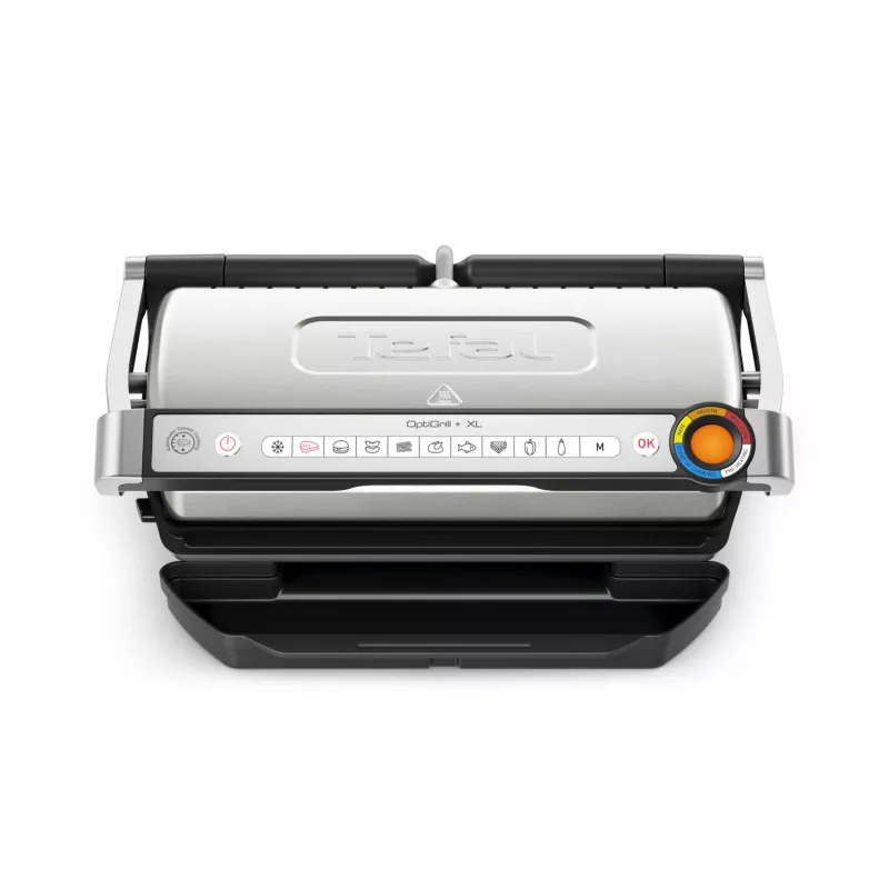 Contact grill Tefal Optigrill+ XL GC727D10 — 2000 W, rectangular metal housing, 445×365×175 mm