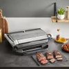 Contact grill Tefal Optigrill+ XL GC727D10 — 2000 W, rectangular metal housing, 445×365×175 mm