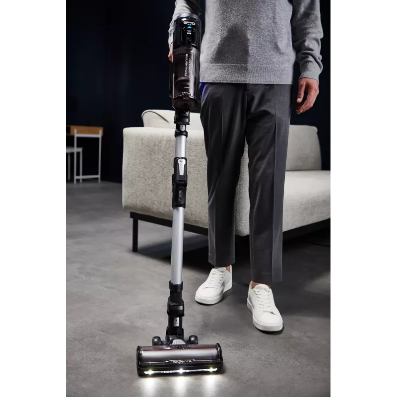 Cordless stick vacuum Rowenta X-Force Flex 13.60 RH9A36WV — 60 min runtime, 0.65 L bagless, cyclonic, purple