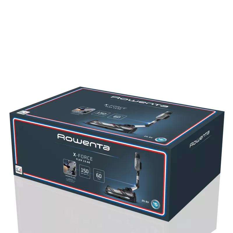 Rowenta X-Force Flex RH9L55E0 stick vacuum/electric broom 2-in-1 stick vacuum Battery Dry Bagless 0.65 L Black