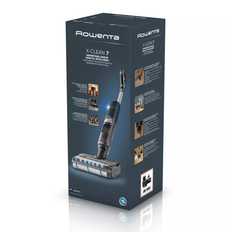 Rowenta X-Clean 7 GZ5735E0 stick vacuum/electric broom Battery Dry&wet Bagless 0.5 L Black, Chrome