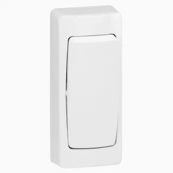 Wall switch Legrand Oteo 086084 narrow design — single-pole light switch, white finish