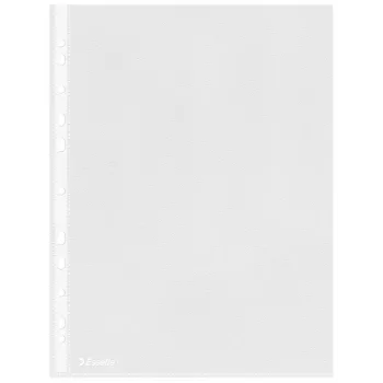 Esselte Plastic Pockets A4 – Economy –, 210 x 297 mm (A4), Transparent, Polypropylene (PP), Portrait, Top, 230 mm