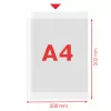 Esselte Plastic Pockets A4 – Economy –, 210 x 297 mm (A4), Transparent, Polypropylene (PP), Portrait, Top, 230 mm