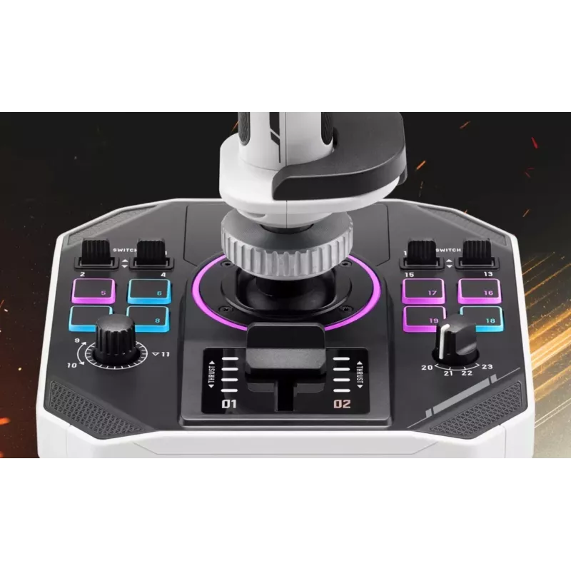 Flightstick Thrustmaster Sol-R 2 HOSAS Space Sim Duo — Wired USB Type-C, Analogue/Digital, Black/White