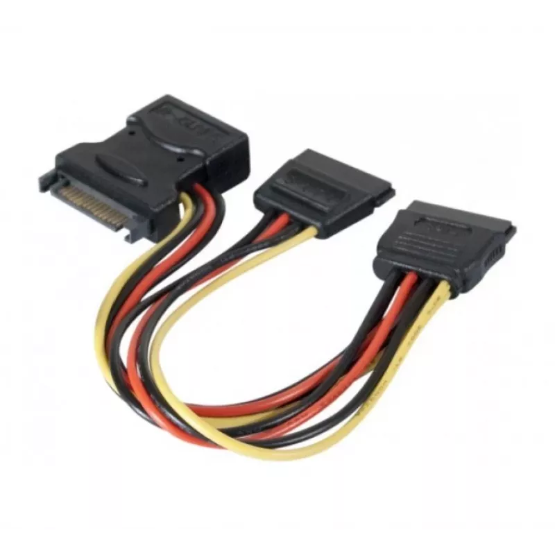 ATEN 147557 SATA cable 0.3 m SATA 15-pin 2 x SATA 15-pin + Molex (4-pin) Assorted colours, Black