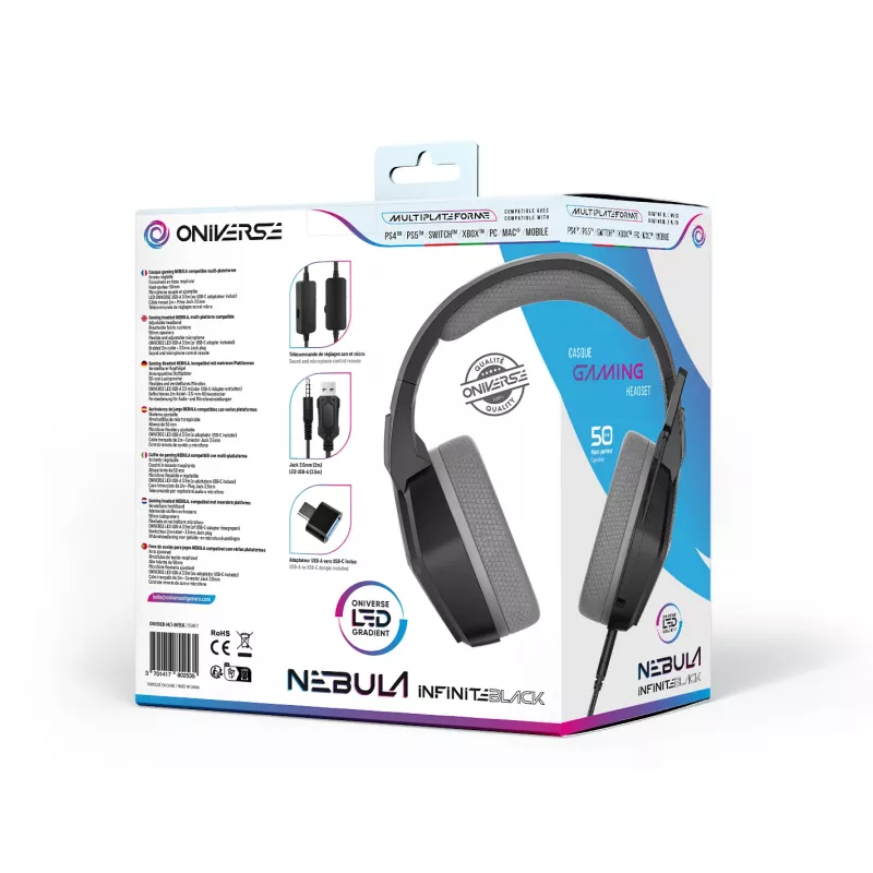 Oniverse Gaming Headset Nebula - Infinite Black (Multiplatform)