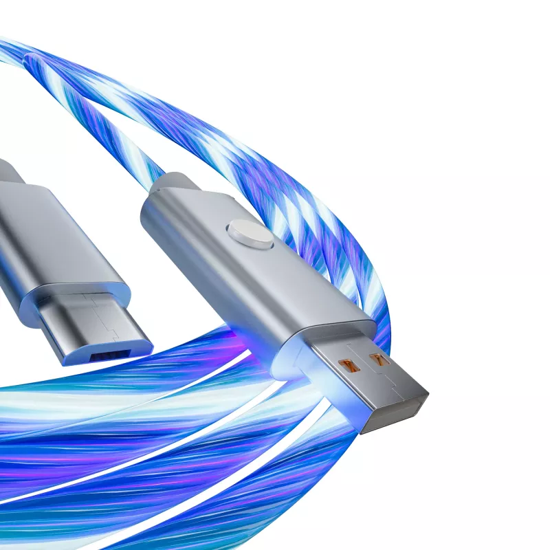 Oniverse Micro USB Charge Cable with LED - 2 meters - White (Multiplatform)