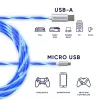 Oniverse Micro USB Charge Cable with LED - 2 meters - White (Multiplatform)