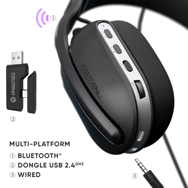 Oniverse Wireless Gaming Headset Polaris - Eclipse Black (Multiplatform)
