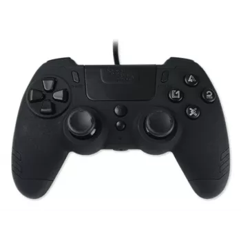 Lexip Metaltech - Wired Controller - Ebony Black (Multi), Gamepad, PC, PlayStation 4, D-pad, Home button, Options button, Share button, Analogue / Digital, Multicolour, Wired