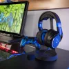 Lexip Metaltech Headset – Wireless Low Latency, 32H Battery Life – Cobalt Blue