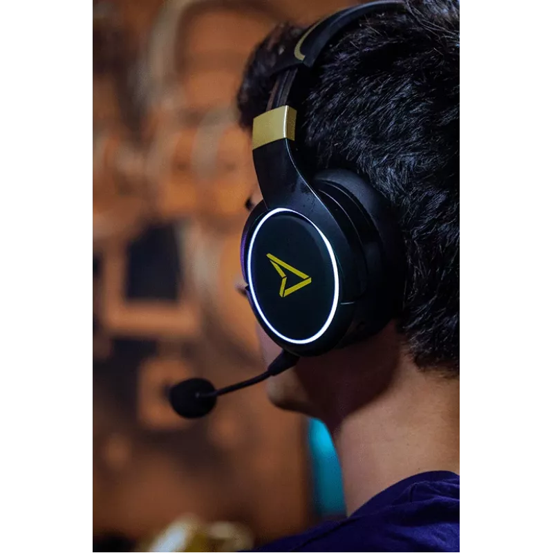 Lexip Metaltech Headset – Wireless Low Latency, 32H Battery Life – Radiance Gold