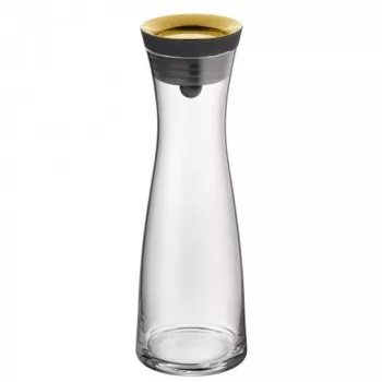WMF Basic water decanter 1,0 gold design, Decanter, 1 L, Gold, Black, Transparent, Glass, Round, Köhler & Wilms