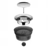 WMF Basic water decanter 1,0 black, Decanter, 1 L, Black, Transparent, Glass, Round, Köhler & Wilms