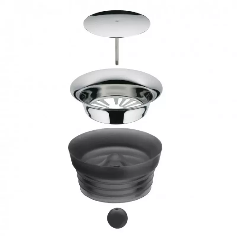WMF Basic water decanter 1,0 black, Decanter, 1 L, Black, Transparent, Glass, Round, Köhler & Wilms