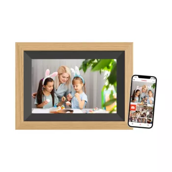 Braun DigiFrame 10B digital photo frame Black, Wood 25.6 cm (10.1 inch) Touchscreen Wi-Fi