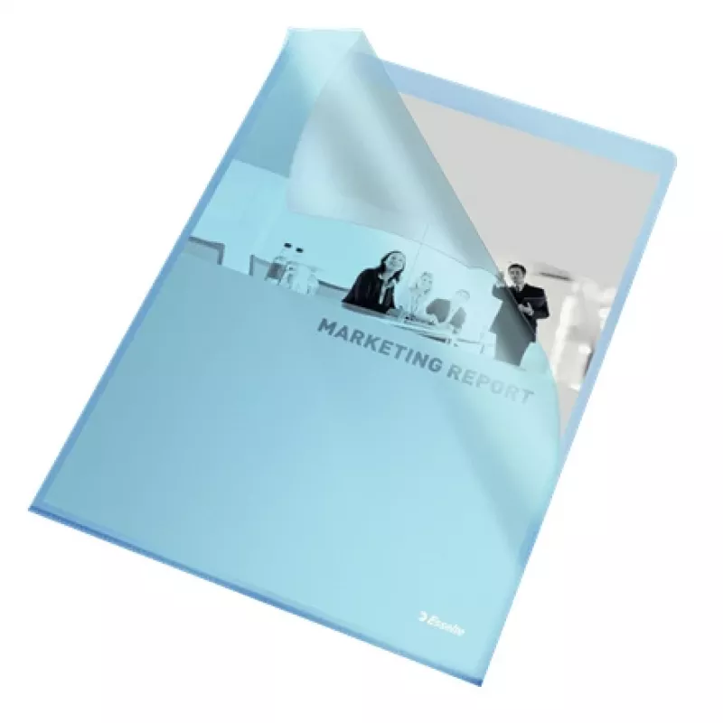 Esselte Folder 105my A4 Box of 100, A4, Polypropylene (PP), Blue, Portrait, 220 mm, 1 mm