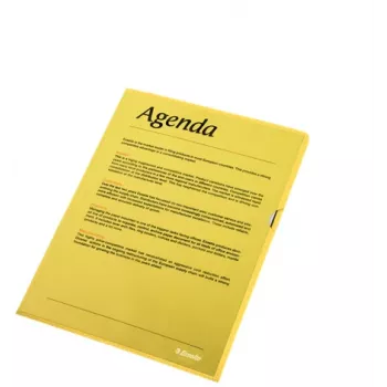 Esselte Folder 105my A4 Box of 100, A4, Polypropylene (PP), Yellow, Portrait, 220 mm, 1 mm