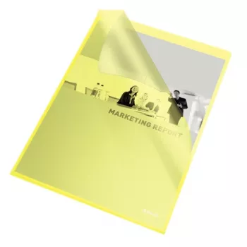 Esselte Folder 105my A4 Box of 100, A4, Polypropylene (PP), Yellow, Portrait, 220 mm, 1 mm