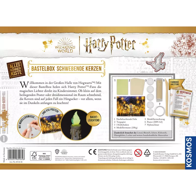 Kosmos Harry Potter, Children's craft kit, 8 yr(s), Non-toxic, Multicolour