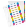 Leitz Indices Printable PP A4+ 1-10 WOW, Numeric tab index, Polypropylene (PP), Multicolour, Landscape, A4 Maxi, 245 mm