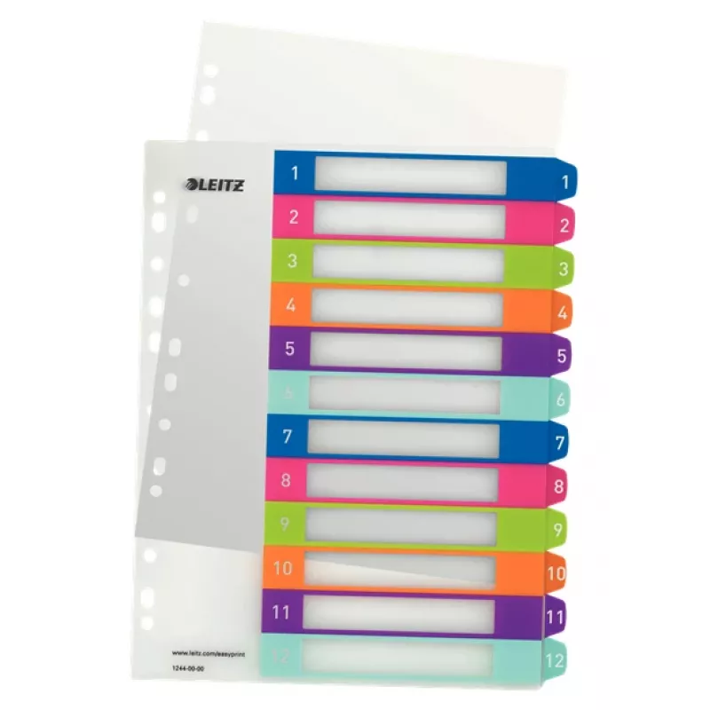 Esselte 1244-00-00 Numeric tab index Polypropylene (PP) Multicolour