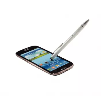 Leitz Stylus pens 2 in 1 Complete for touchscreen devices, Universal, Any brand, Silver, iPad, Aluminium, Silicone, 10 g