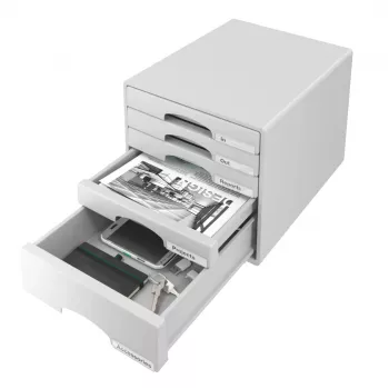 Leitz Drawer cabinet Plus 5-drawer, 5 drawer(s), Plastic, Grey, 287 x 363 x 270 mm