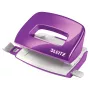 Leitz NeXXt Hole Punch WOW Mini 2-hole / 10sheets, 10 sheets, Grey, Violet, Plastic, 8 cm, 5.5 mm, A4