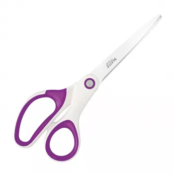 Leitz WOW Titanium Office Scissors 205 mm, Straight cut, Single, Purple, White, Stainless steel, Office scissors, Titanium