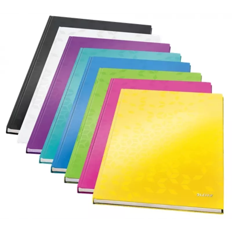 Leitz Notebook WOW A4 Ruled with hardcover 90g/80sheets, Pattern, Blue, A4, 80 sheets, 80 g/m², Lined paper