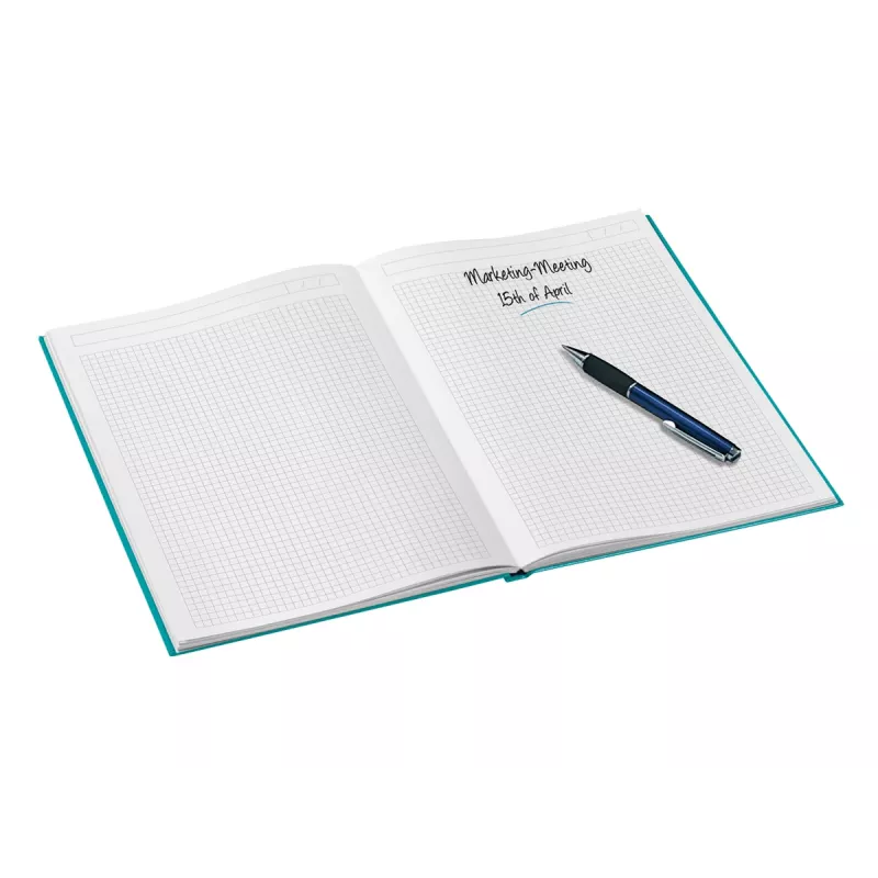 Leitz WOW Notebook A5 squared with hardcover, Pattern, Blue, A5, 80 sheets, 80 g/m², Squared paper