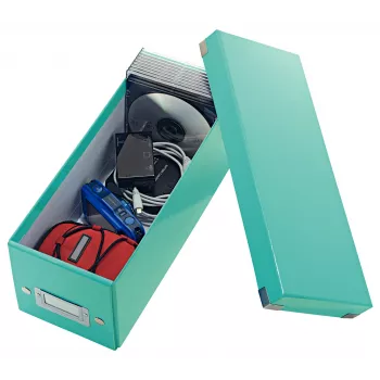 Leitz Click & Store WOW CD Storage Box, Turquoise, Carton, 143 mm, 352 mm, 136 mm, 440 g