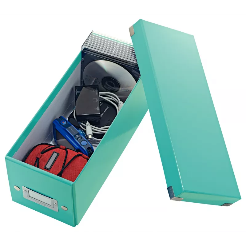 Leitz Click & Store WOW CD Storage Box, Turquoise, Carton, 143 mm, 352 mm, 136 mm, 440 g