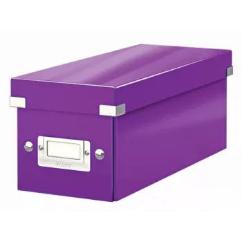 Leitz Click & Store WOW CD Storage Box, Purple, Carton, 440 g