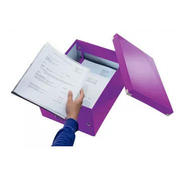Leitz Click & Store WOW Medium Storage Box, Purple, Carton, 16.7 L, 281 mm, 200 mm, 265 x 335 x 188 mm