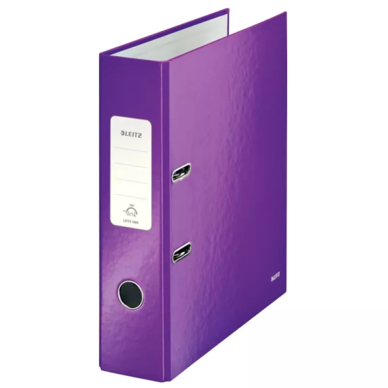 Leitz Lever Arch File 180° WOW POB/Laminated A4/80mm, A4, Carton, Purple, 600 sheets, 80 g/m², 8 cm