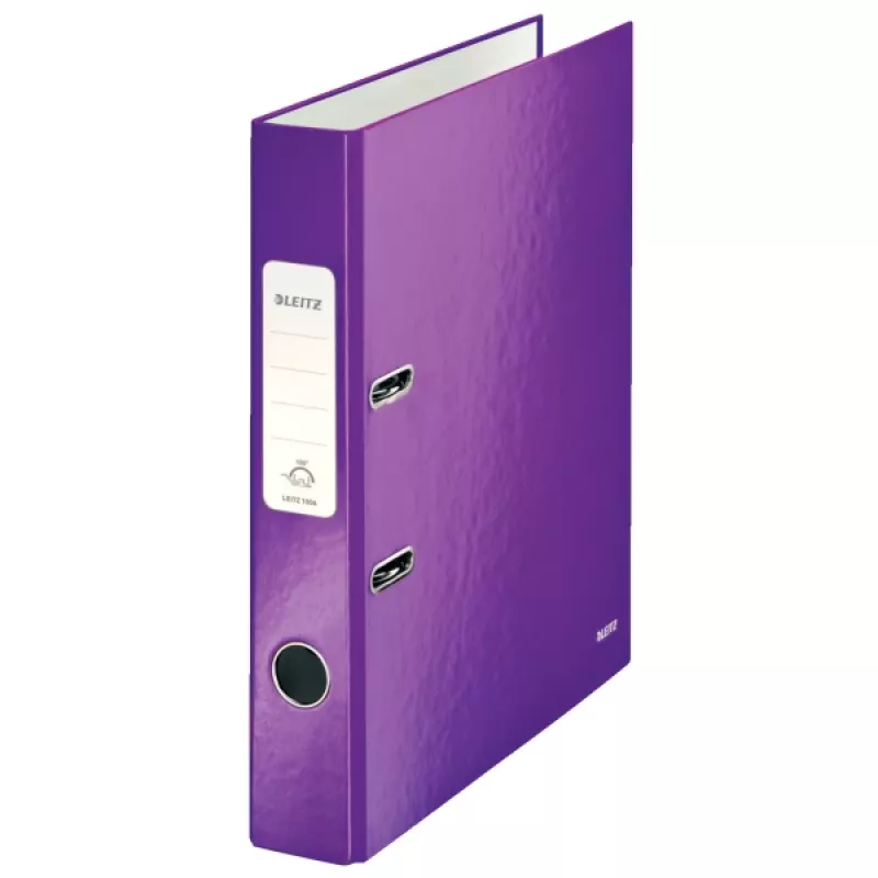 Leitz Lever Arch File 180° WOW POB/Laminated A4/50mm, A4, Carton, Purple, 350 sheets, 80 g/m², 5 cm