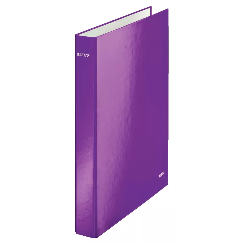 Leitz Ringbinder WOW Laminated A4+ 2DR/25mm, A4, Carton, Violet, White, 250 sheets, 80 g/m²