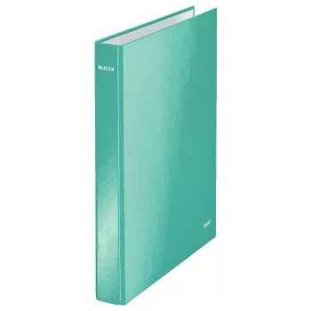 Leitz Ringbinder WOW Laminated A4+ 4DR/25mm, A4, Carton, Metallic, Turquoise, 230 sheets, 80 g/m², 2.5 cm